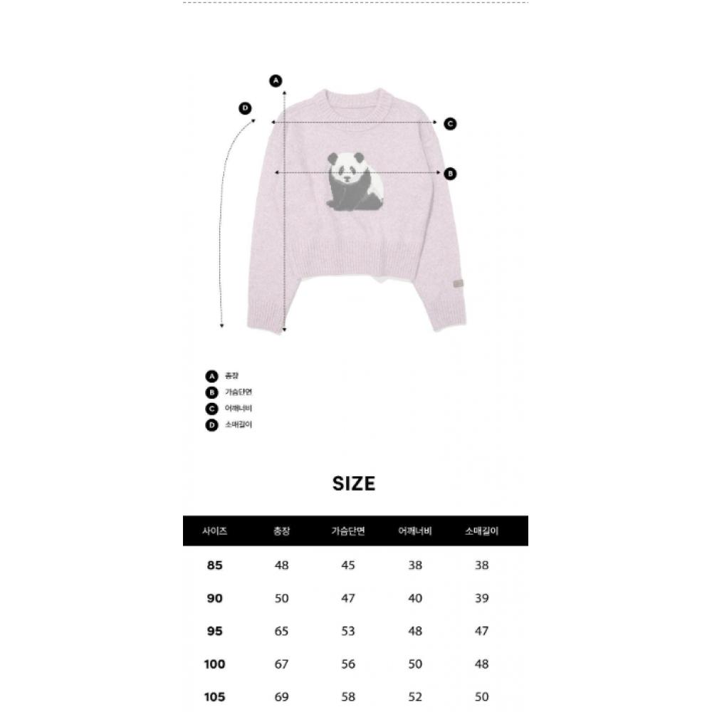 Panda Soft Sweater  Purple  [seohyun Worn]