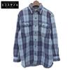 RRL Men's Cotton Indigo Check Long Sleeve Shirt, Blue, Size M Tops M BlueUsed