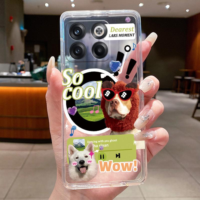 Phone Case For OnePlus Ace Pro/10T Casing Clear Slim Soft Silicone TPU Case Luxury Fashion Butterfly Flower Patterns Back Cover