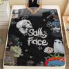 1 шт. Фланелевое одеяло с принтом Sally Face, Высококачественное, Удобное для всех сезонов, Декор для дома, Тепло и уют, Идеально для Рождественских подарков140