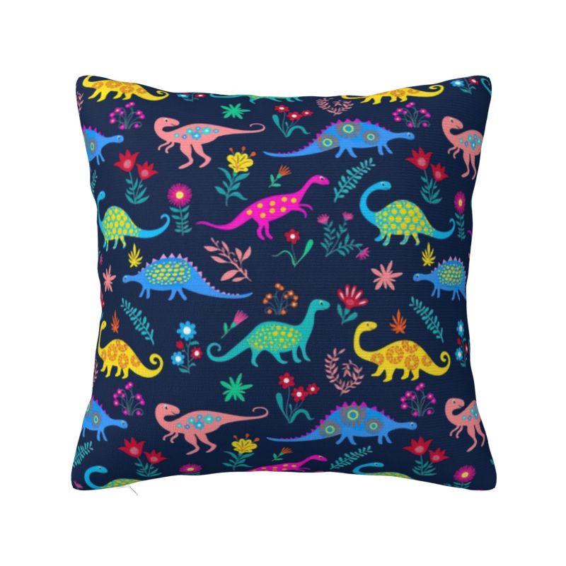 Wild Trex Dinosaur Roars Throw Pillow Case Living Room Decoration Cute Cushions Cover For Sofa Car Square Polyester Pillowcase