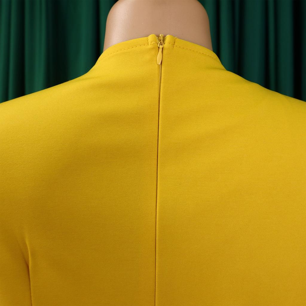 YYFS Women's Fashion Summer Spring Solid Color Print Short Sleeve V-Neck High Waist Casual Dresses