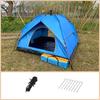 Палатка для улицы, полный комплект, кемпинг, складной, портативный, автоматический, двухслойный, утолщенный, серебристый, с клеем, защита от солнца, защита от дождя