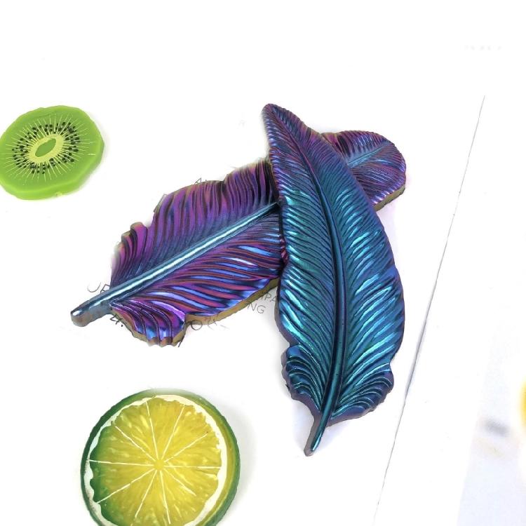 3 шт. 3D формы в виде перьев, силиконовые формы для перьев, формы для ювелирных подвесок, материалы для рукоделия для брелоков