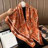 New 91cm large square scarf simulation silk elegant high-end decorative shawl women's silk scarf fashionable versatile professional scarf