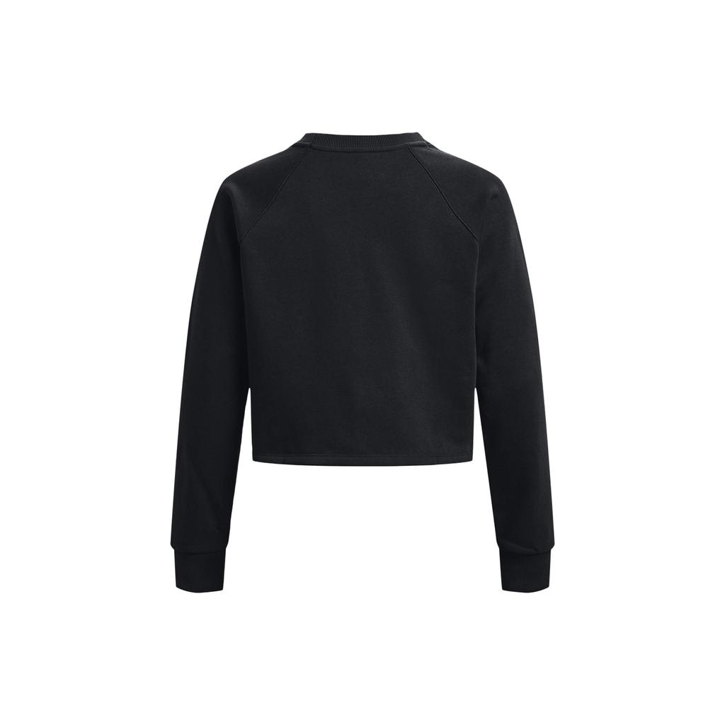 Under Armour Футболка с коротким рукавом Terry Crop Solid Color Pullover, женские топы, черный цвет 1378650-001