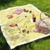 Yellow picnic mat outdoor tablecloth camping floor mat moisture-proof fabric mat anti-thickened picnic floor mat household picnic cloth