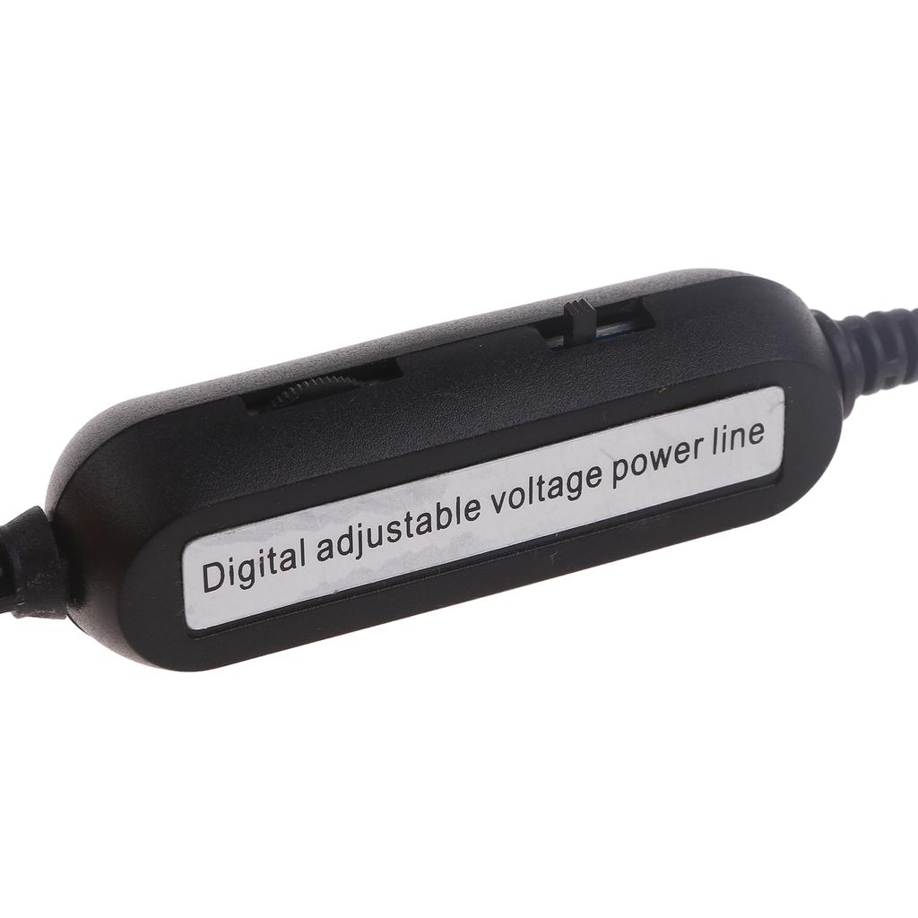 Универсальный кабель питания USB C на 2В-12В 5,5x2,1 мм с дисплеем выходного напряжения для радио, светодиодной лампы, игрушки, сфигмоманометра