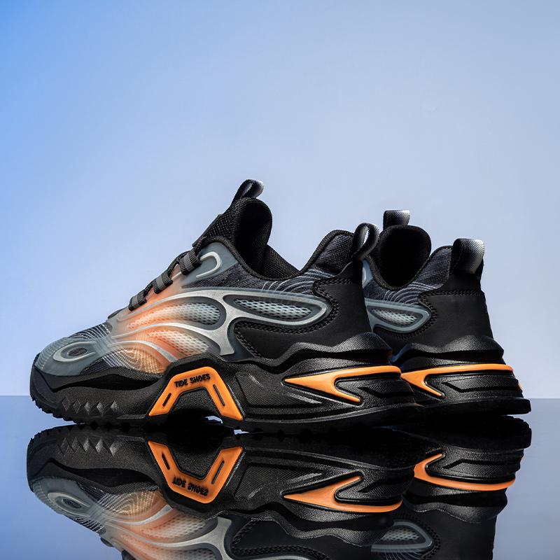 Men's Casual Sneakers Thick Platform Mesh Male Shoes Stylish Comfortable Outdoor All Brands Designer Walking Black Original Repl