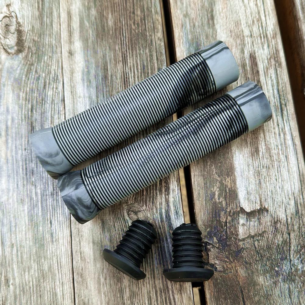 Универсальные полосатые нескользящие резиновые велосипедные ручки, мягкие рули для горных велосипедов