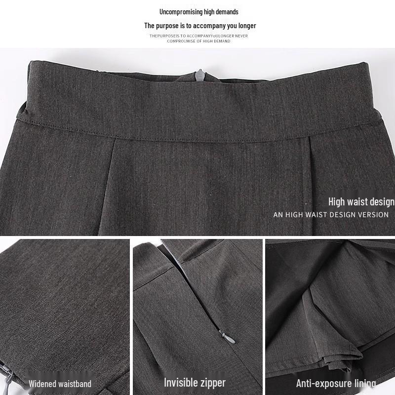 2025 Plus Size High Waist A-line Midi Skirt with Irregular Slit - New Summer Slimming Style for Women