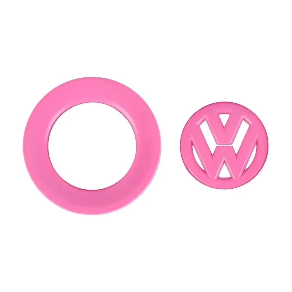 ABS Plastic Car Steering Wheel Emblem Trim Sticker For Volkswagen VW Golf Passat Bora Jetta Tiguan CC Scirocco Lavida SantanaAL3