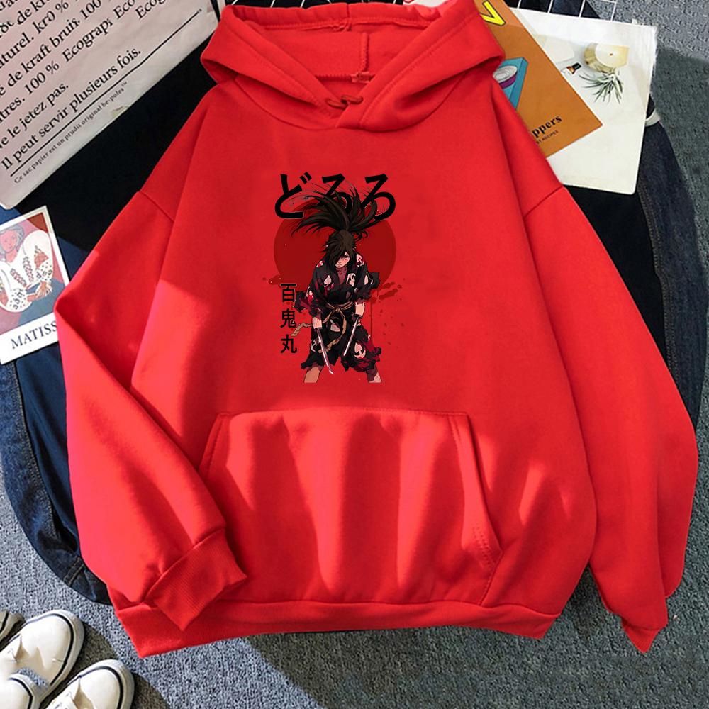 Дороро Хяккимару Эстетика Модная спортивная толстовка с капюшоном из японского аниме с принтом комиксов