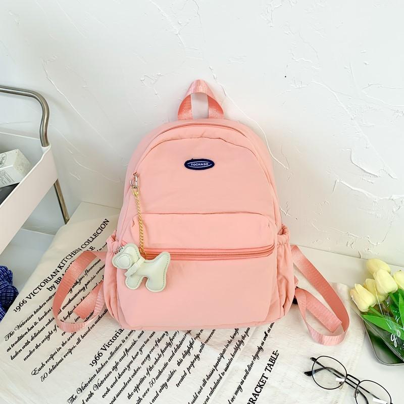 Simple Kids Lightweight Backpack With Color Block Design For Learning School