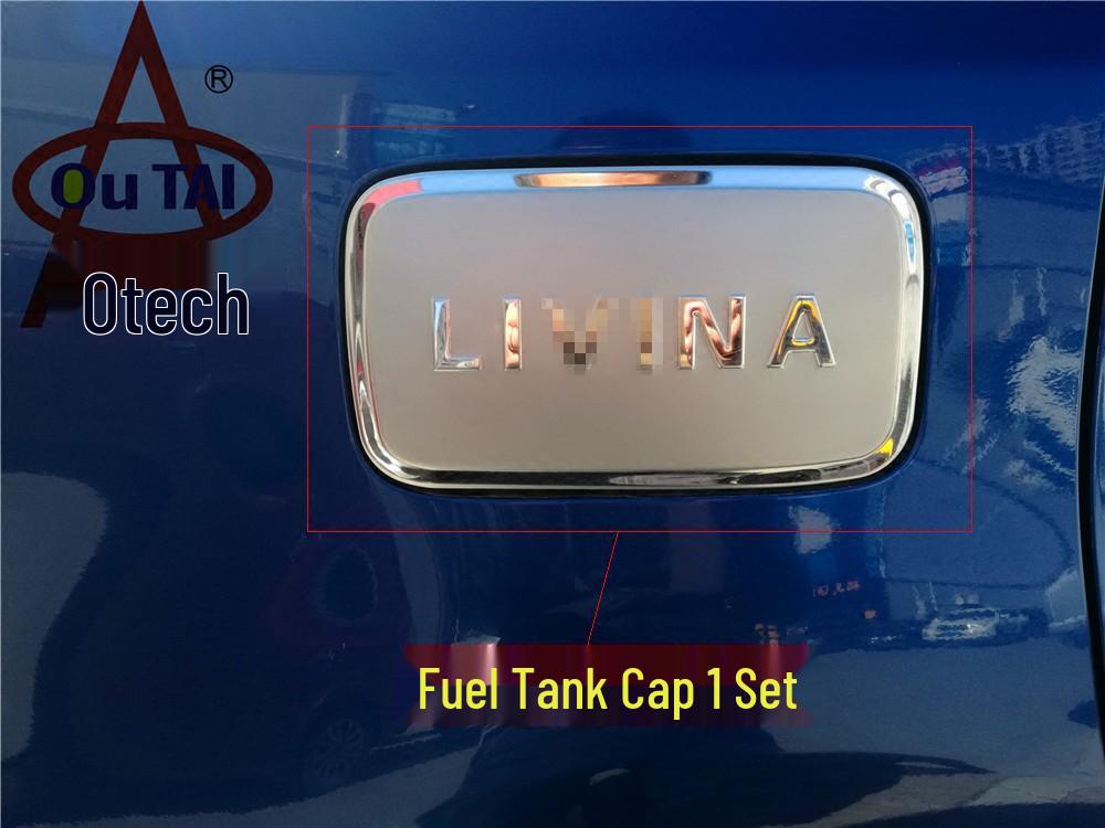 Stainless Steel Fuel Tank Cap Sticker for 07-15 New Livina - Decorative Modification