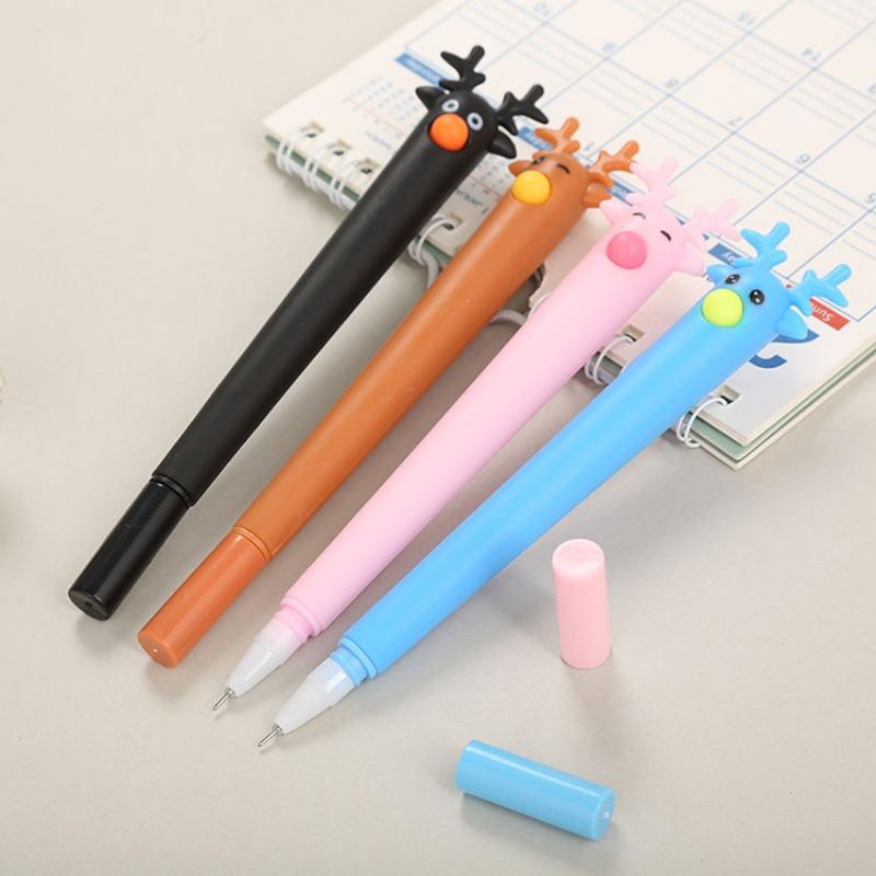 Cartoon Neutral Pen Funny Standing Giraffe Pen Stationery Pretty Aesthetic Cute Writing Pen Creative Kawaii Giraffe Desk Decor