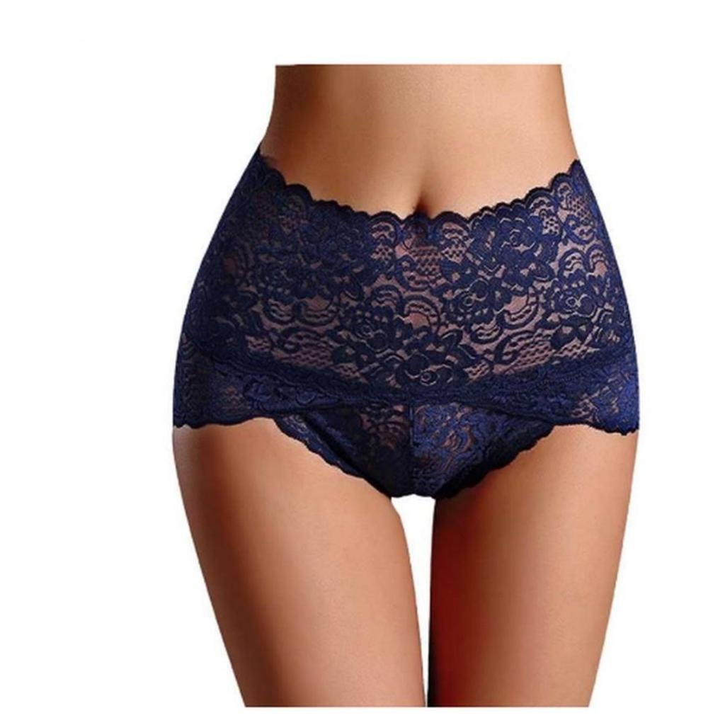 Women Sexy Lingerie Lace Panties Lace High Waist Brief Panties Thong High Waist Knicker Underwear