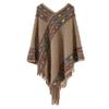Winter Warm Rhombic Stripe Tassel Shawl Imitation Cashmere Knitting Wraps  Women Fashion