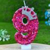 Birthday Number Candles Cake Decoration Chinese New Year Celebration Birthday Candles Rose Red Crowns Wedding Gifts Boys Girls