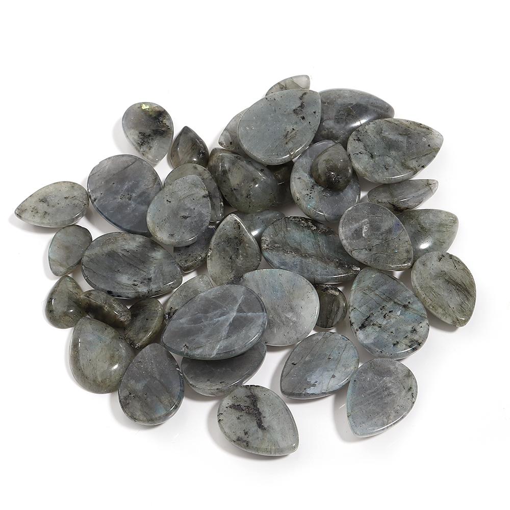 LOULEUR WaterDrop Natural Stone Cabochon For Jewelry Making Tiger Eye Amethyst Lapis Lazuli Agate Stone Beads for Handwork