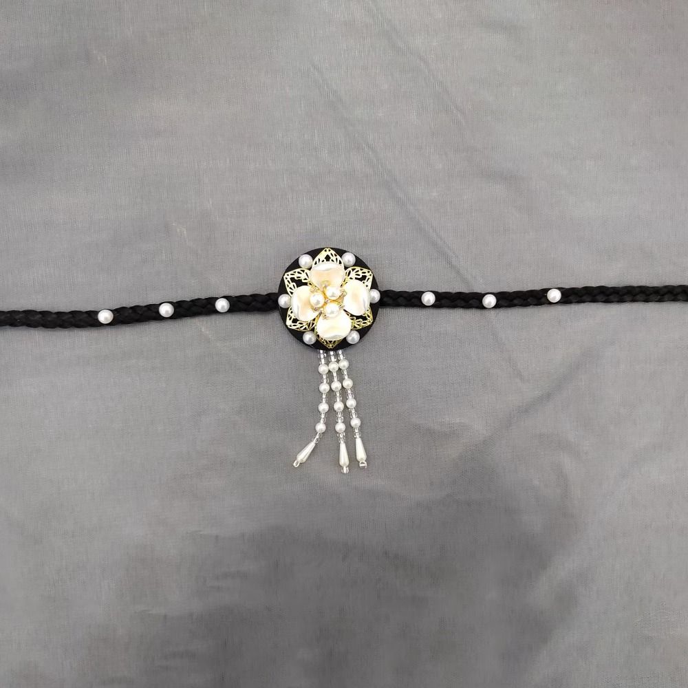 Pearl Hanbok Wig Headdress Tassel Stage Dance Hair Hoop Retro Korea Ethnic Style Hairband Court