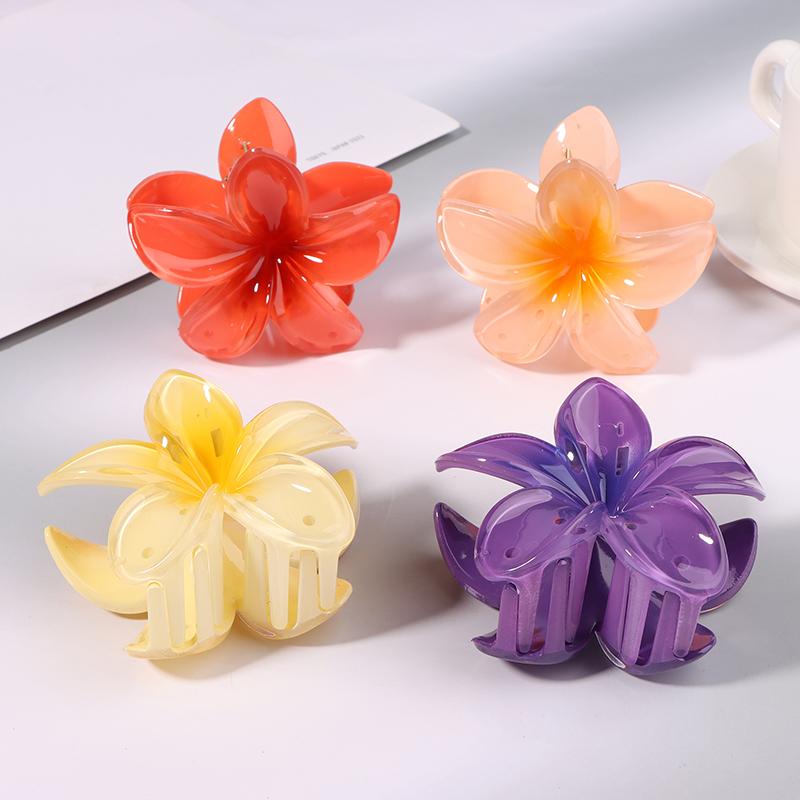 Seaside Vacation Hair Clip Back Of The Head With Multi-Color Optional Bauhinia Clip