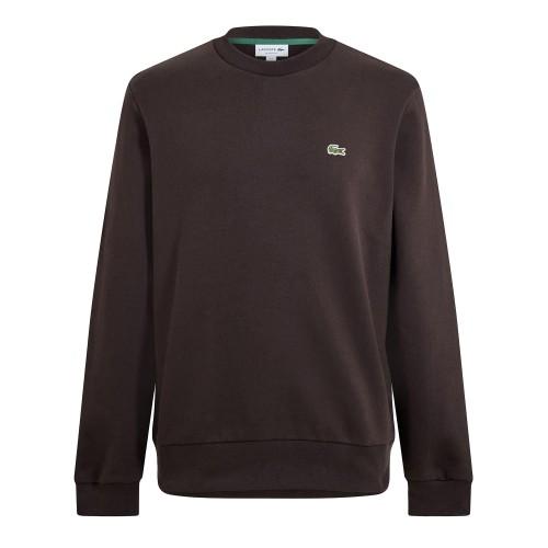 Lacoste Mens Small Logo Fleece Crew Neck Sweatshirt