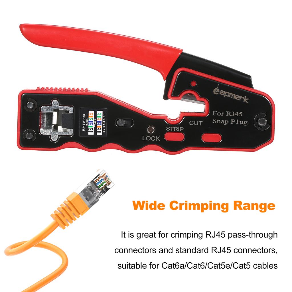 Набор инструментов для обжима RJ45 «Все в одном», инструмент для обжима для проходов Cat5e Cat6 Cat6a