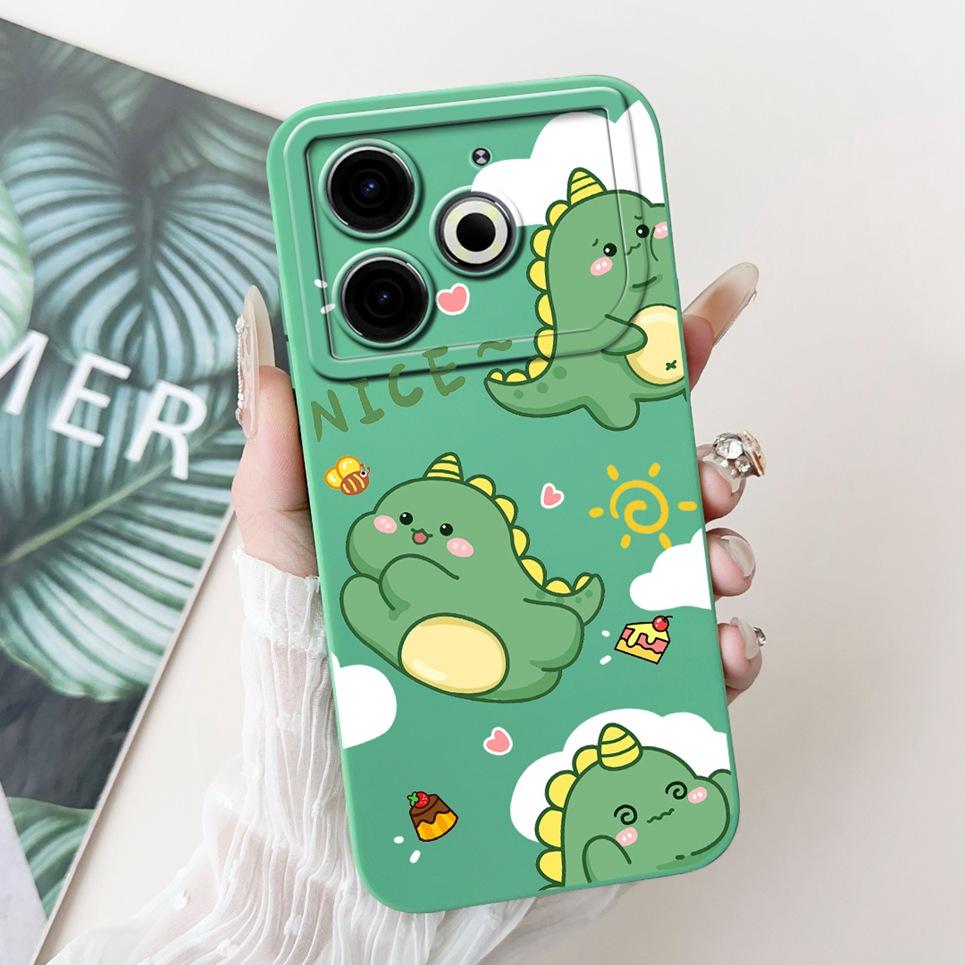 Cartoon Fashion Back Cover For Tecno Pova 6 Neo Pova6 Neo Phone Case Silicone Soft TPU Dragon Astronaut Black Cat Funda Bumper