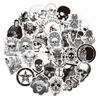 50Pcs Gothic Skull Pattern Graffiti Stickers Self-Adhesive ABS Decorating Car Decals for