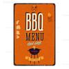 BBQ TIME ZONE DADS GRILL Barbecue Vintage Metal Sign Tin Poster Home Decor Bar Wall Art Painting Living Room Decoration Painting