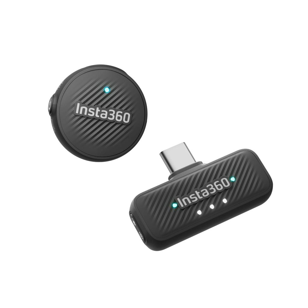 Insta360 Mic Air TX 1 Беспроводной микрофон для стриминга с шумоподавлением 300 м (1 + RX), Отмена, Диапазон, USB-C iPhone/Android/ПК/Mac, Влог,