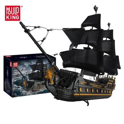 MOULD KING 13186 Черный жемчужный корабль, пиратский корабль, 5266 шт., строительные блоки, идеи, парусная лодка, кирпичи, подарки на день рождения для детей