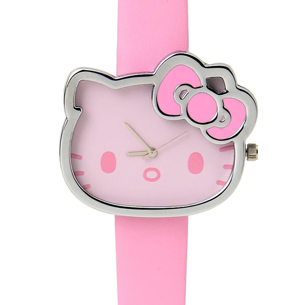 Sanrio Часы в форме лица Я люблю Хелло Китти Розовые 574899