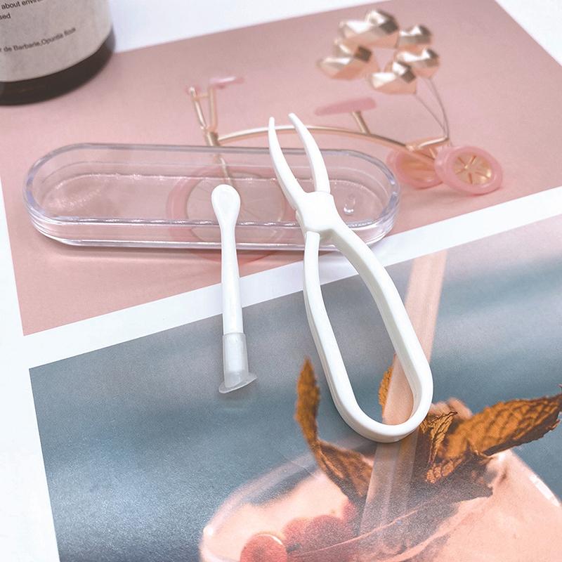 Мини-портативный зажим для контактных линз, пинцет, комбинированный ящик для хранения, пластиковые зажимы для снятия очков, аксессуары