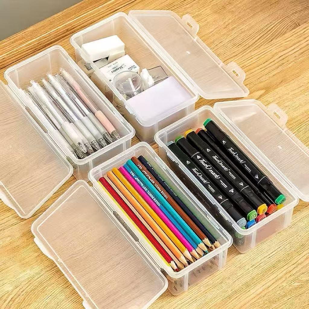 Large Transparent Pencil Case & Pen Holder for Kids' Art Supplies