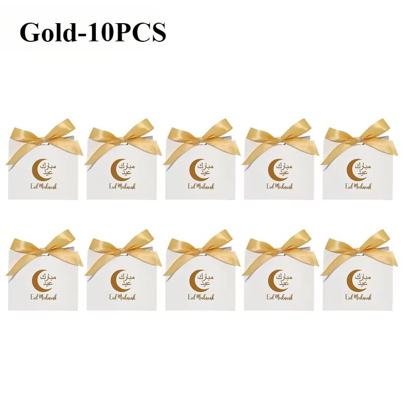 1-40 шт. Бумажные подарочные пакеты с лунным принтом, многоразовые сумки-тоут для конфет на Рамадан, Рождество, День святого Валентина, многоцелевые хозяйственные сумки