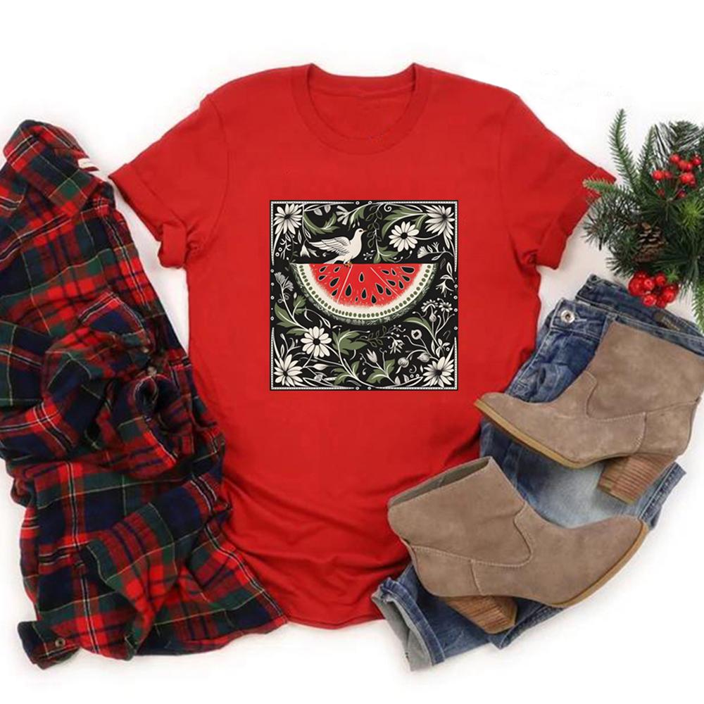 Футболка с флагом арбуза, футболка «Это не арбуз», футболка унисекс с короткими рукавами и рисунком, футболка «Мир и любовь», уличные топы