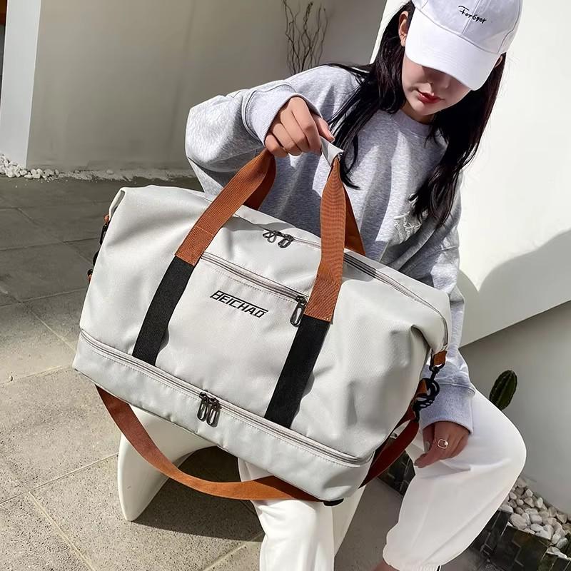 Многофункциональная спортивная дорожная сумка-даффл для кемпинга, большая вместимость, водонепроницаемая, на плечо, уличная багажная сумка с отделением для обуви