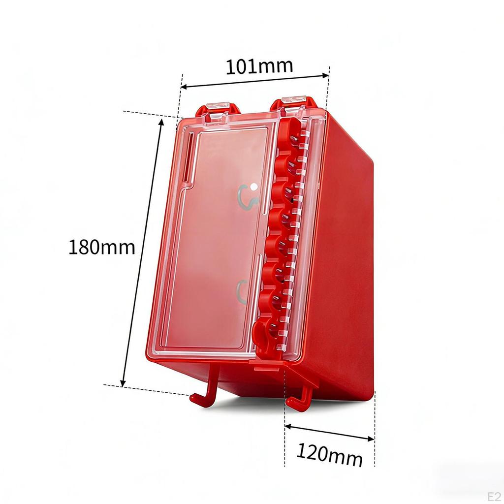 Lockout Lock Box Wall Mount Professional with Transparent Panel Storage Case Industrial Use Portable