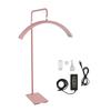28Inch LED Fill Light Pink Adjustable Lighting Kit Moon Shaped Light for Live Stream Selfies Video