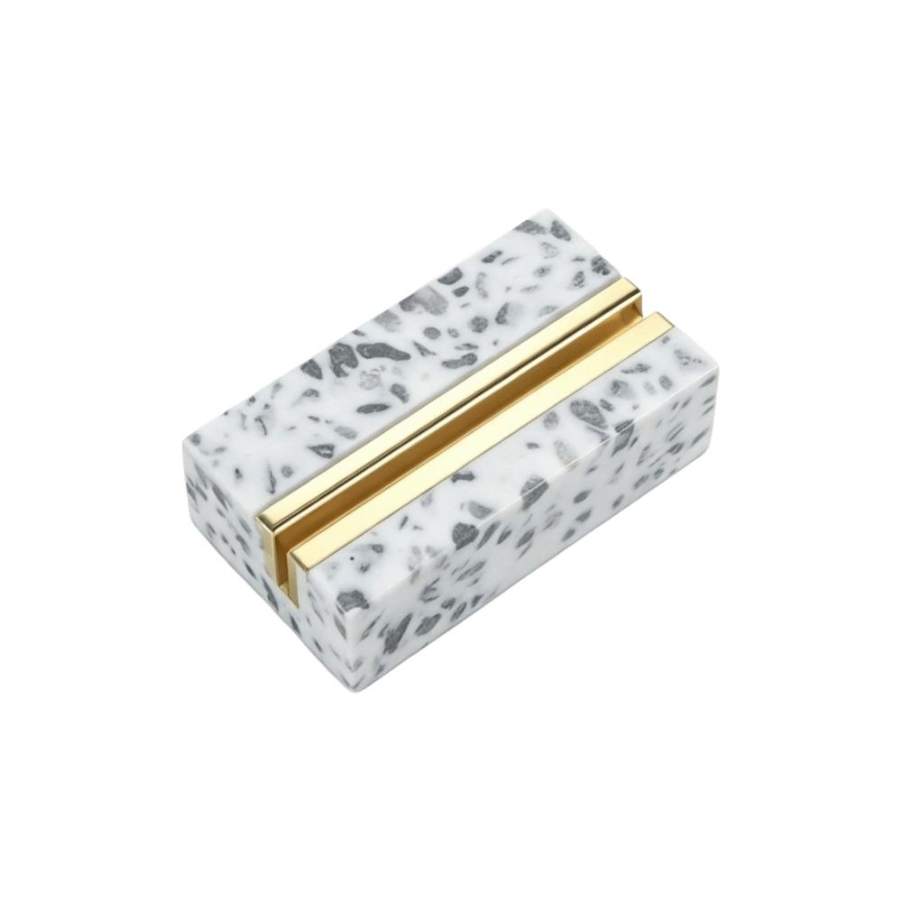 Marble Texture Desktop Business Card Holder Creative Design Postcard Calendar Stand Business Use
