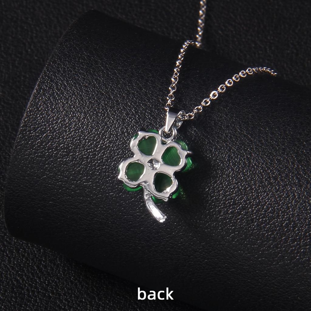 Классическое и модное колье с четырьмя листочками клевера и цепочкой на ключице, лучший подарок для девушки.