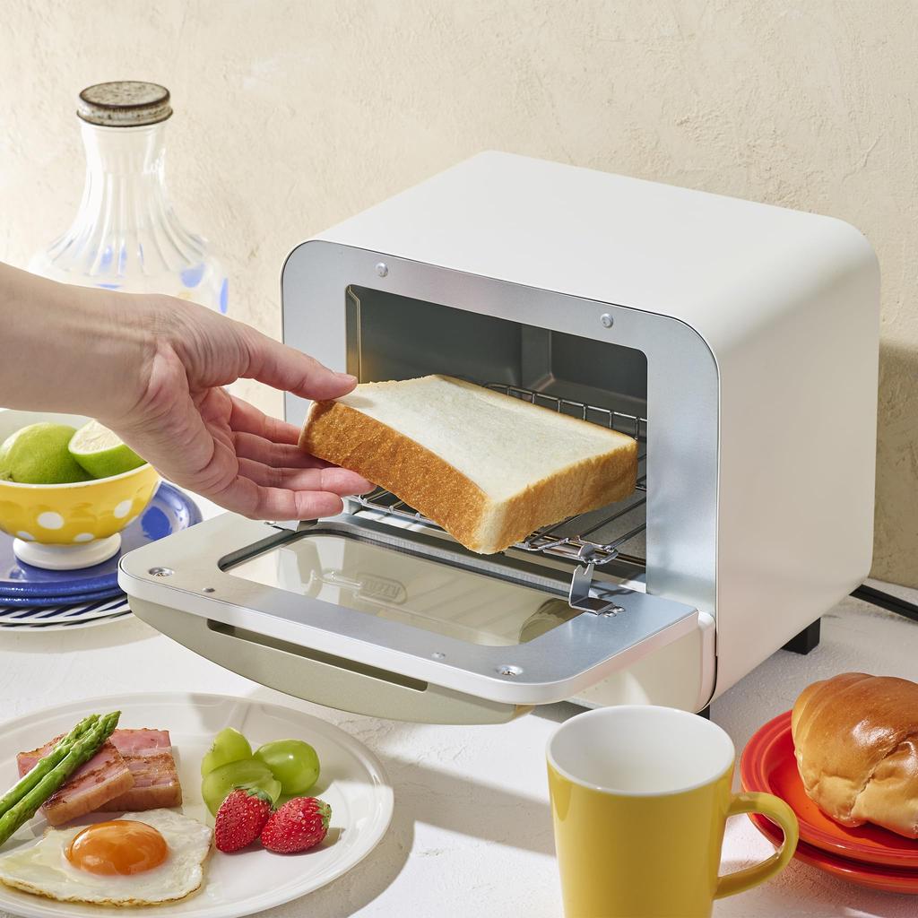 Мини-тостер на 1 ломтик хлеба, симпатичный, яркий, стильный бытовой прибор [Toffy] K-HTS1 (Канареечно-желтый)