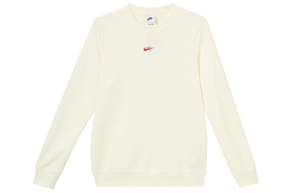 Nike Толстовки Женские Кремовый Круглый вырез Умеренный Обычный IQ3827-133