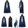 Halloween Megamind Jumpsuit Cloak Glove Set Performance Costume For Cosplay And Stage Performances