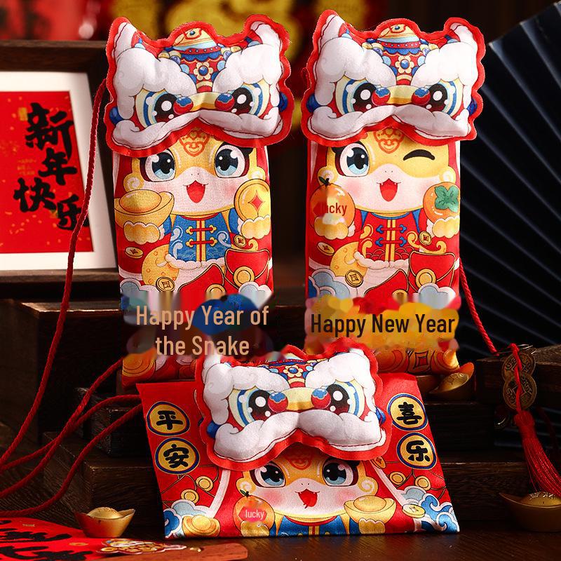 Красный конверт 2025 года Змеи: Высококачественный кошелек для счастливых денег в честь весеннего фестиваля