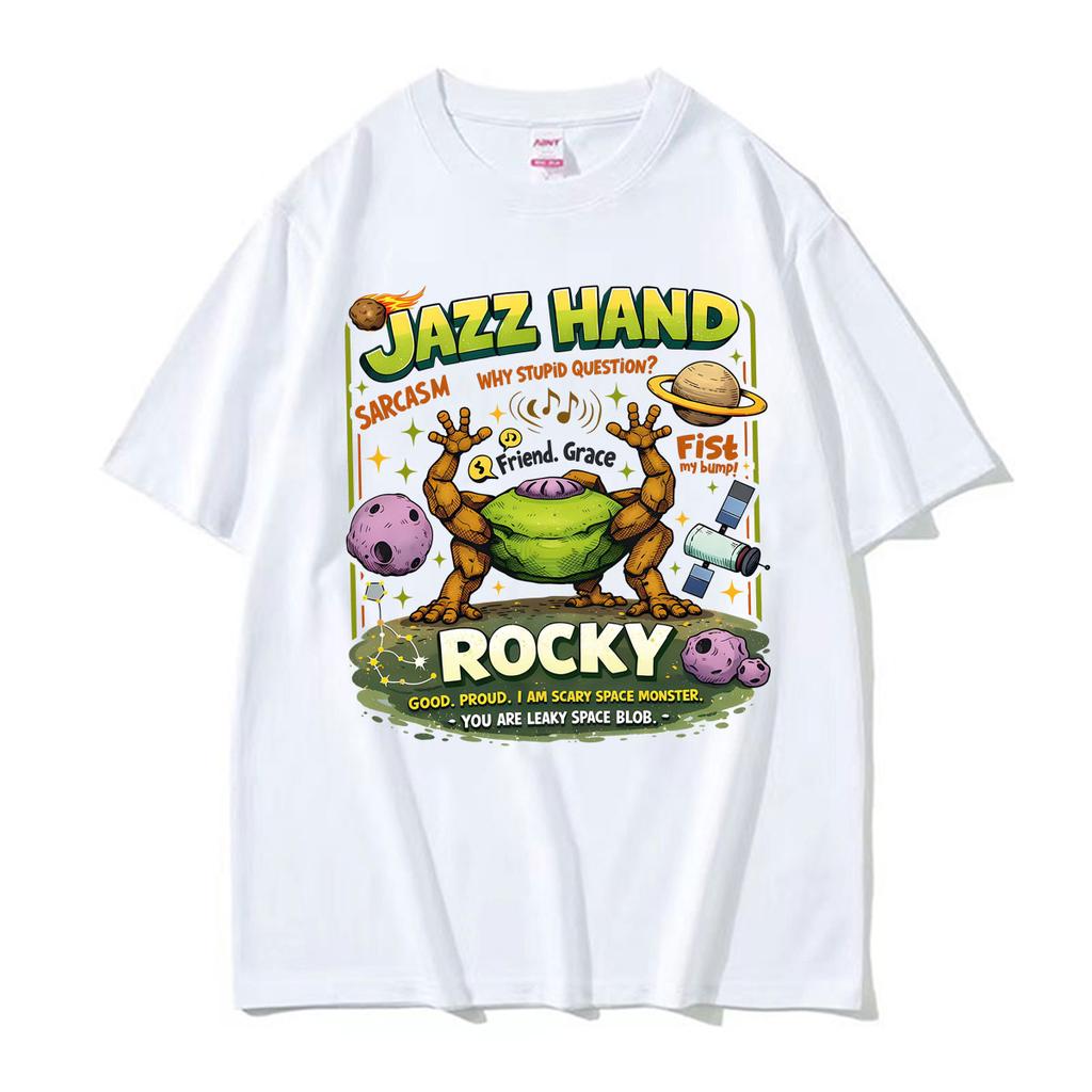 Rocky Amaze Amaze Jazz Hands Project Hail Mary T Shirts Unisex Harajuku Summer Tee Shirt Oversized Unisex Cotton Tshirt Streetwear