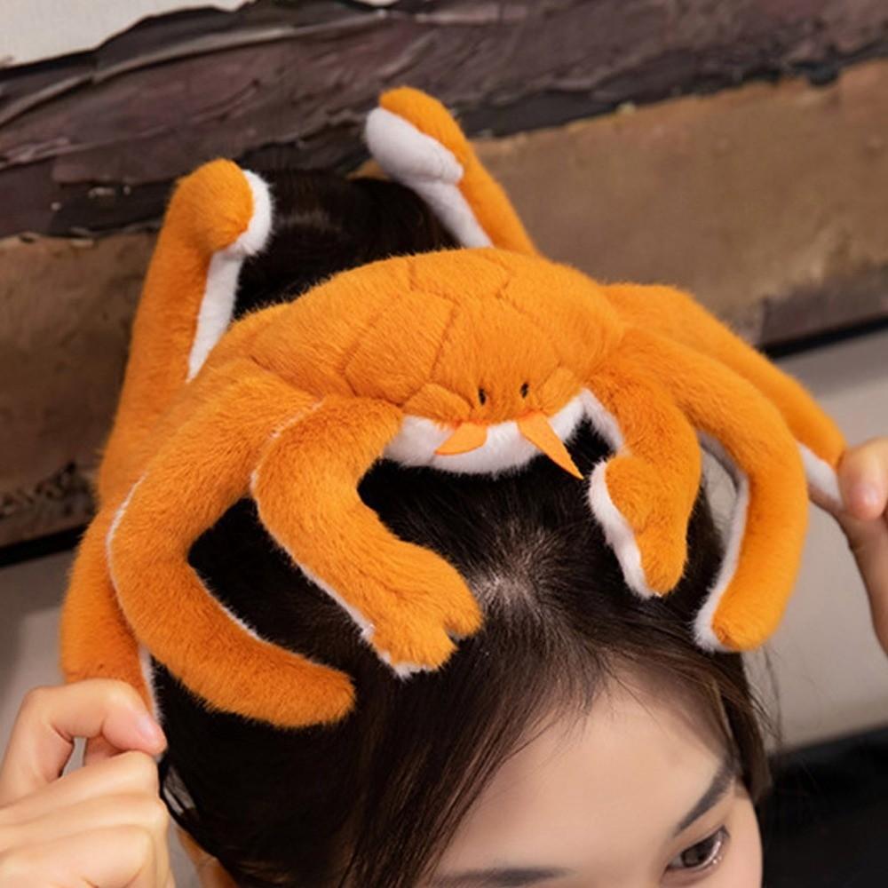 Simulation Crab Plush Toy Fluffy Sea Animal Doll Sleeping Pillow Crab Plush Doll Christmas Toy