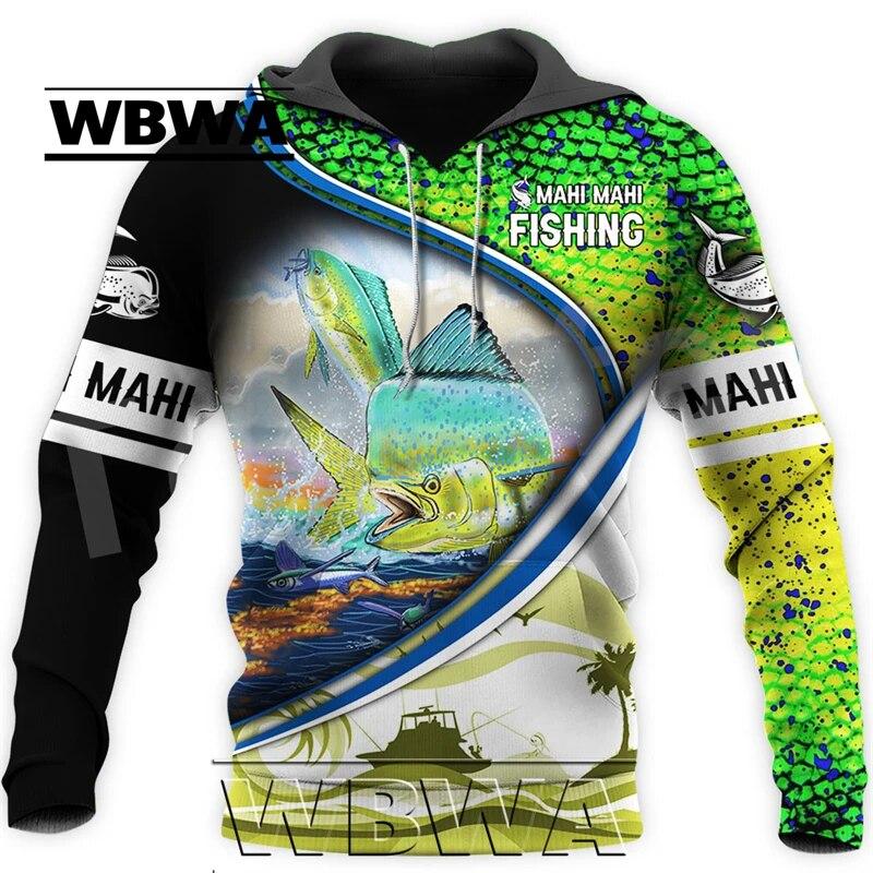Рыбалка Love Mahi Mahi Fish 3D полный размер печати толстовка для мужчин и женщин Harajuku верхняя одежда пуловер на молнии толстовка унисекс